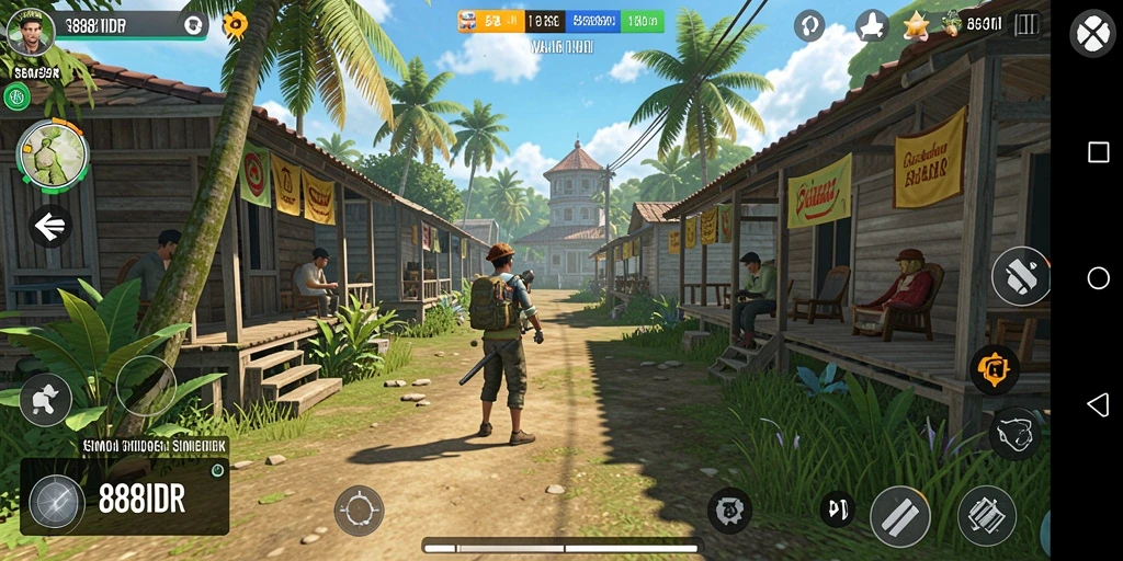 Tampilan gameplay <strong>888IDR</strong> yang menarik dengan berbagai interaksi karakter.