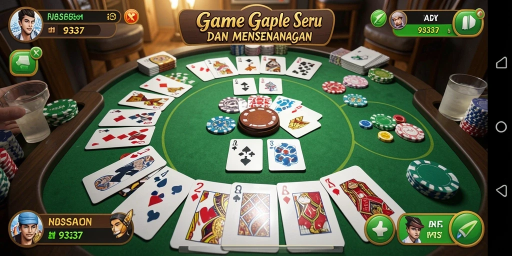 Tampilan gameplay Gaple yang seru dan interaktif.