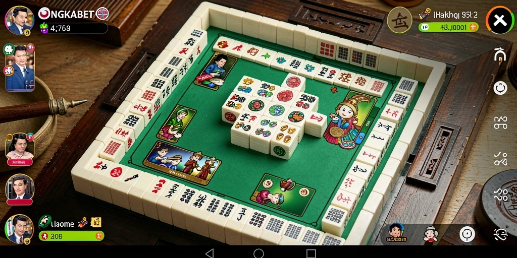 Tampilan gameplay menarik dari ANGKABET yang menghadirkan Mahjong.