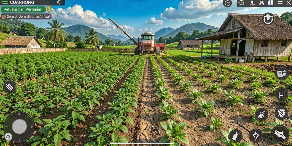 Gameplay seru bertani dan merawat kebun di CUANHOKI.