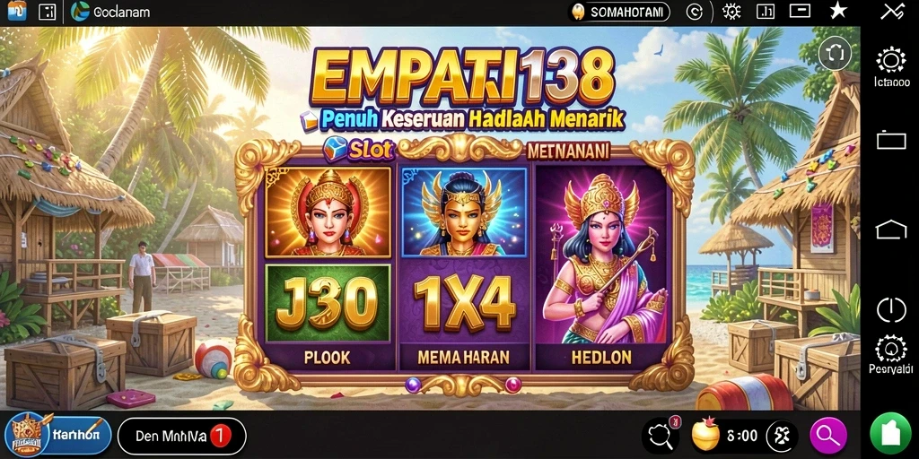 Screenshot utama EMPATI138 menampilkan gameplay Slot yang memukau dan mengesankan.