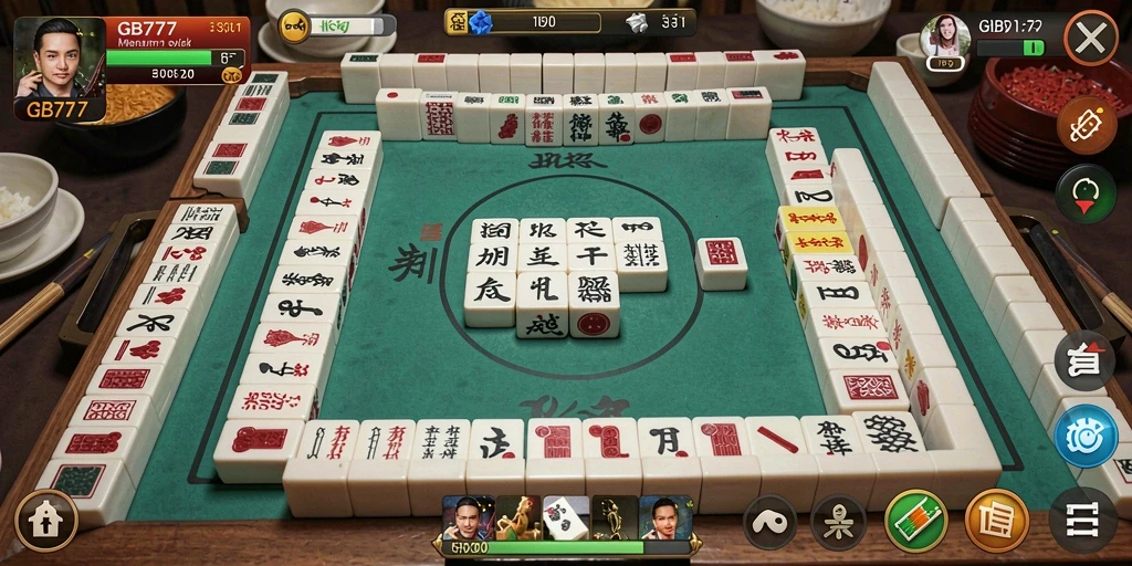 Tangkapan layar utama dari gameplay Mahjong di GB777 yang menampilkan tantangan seru.