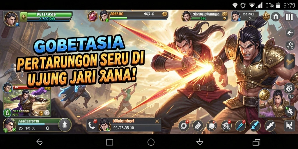 Gameplay seru dalam GOBETASIA dengan aksi bertarung yang menarik.