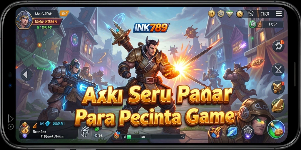 Tangkapan layar menunjukkan aksi mendebarkan dalam gameplay INK789.