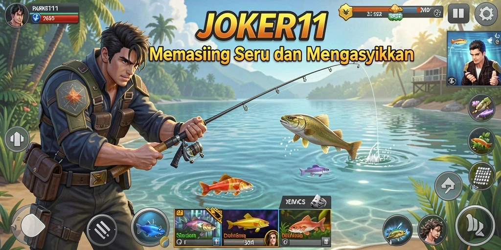 Tampilan gameplay JOKER11 yang seru dalam aksi memancing.