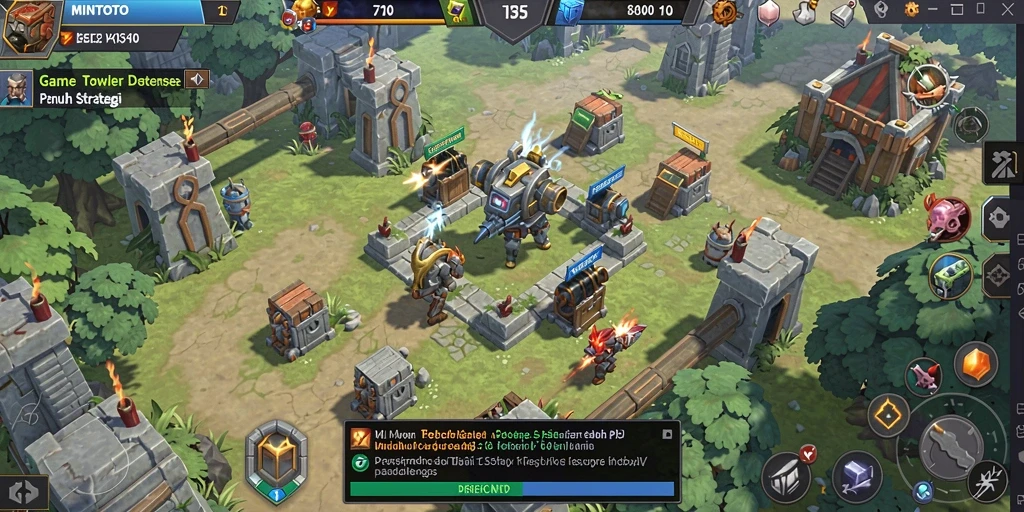 Tampilan gameplay MINTOTO yang menarik dalam genre Tower Defense.
