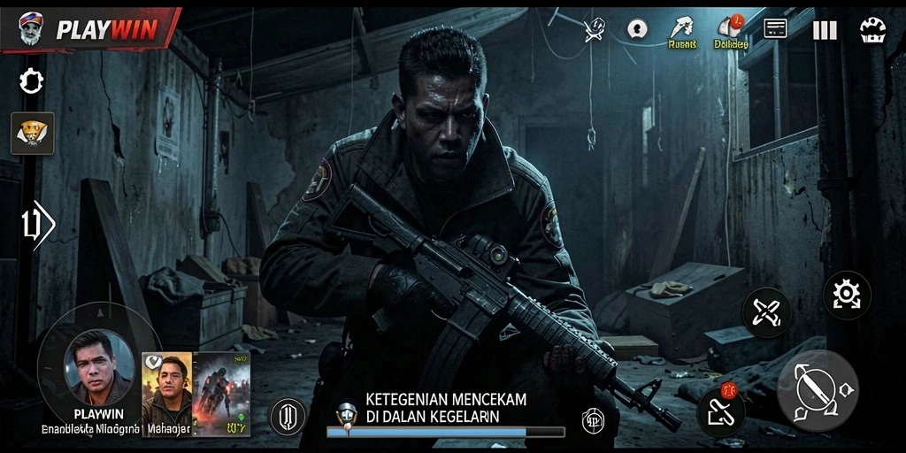 Screenshot gameplay <strong>PLAYWIN</strong> yang menampilkan suasana Horror yang mencekam.