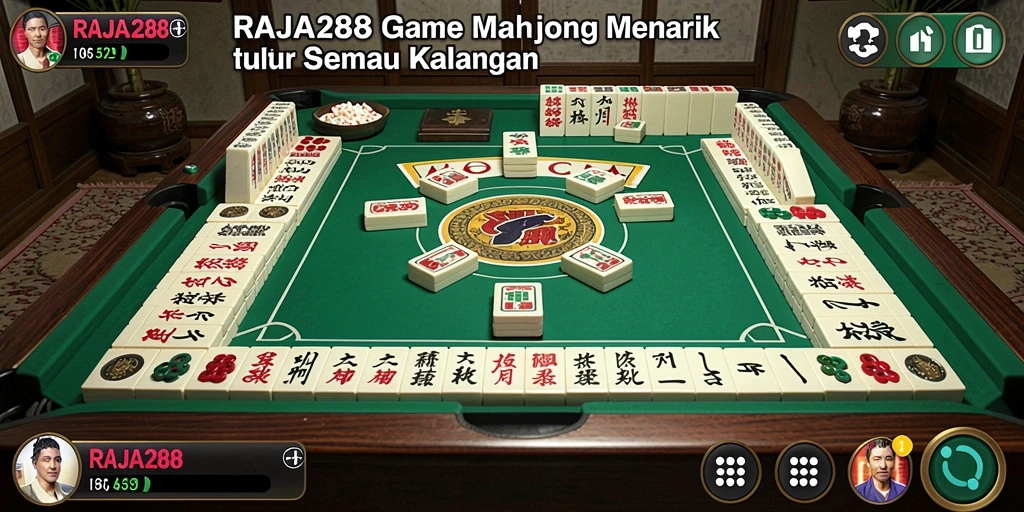 Tampilan gameplay Mahjong yang menarik dari RAJA288.
