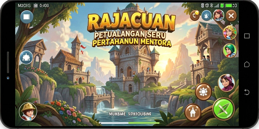 Tangkapan layar RAJACUAN menunjukkan aksi menegangkan dalam pertahanan menara.