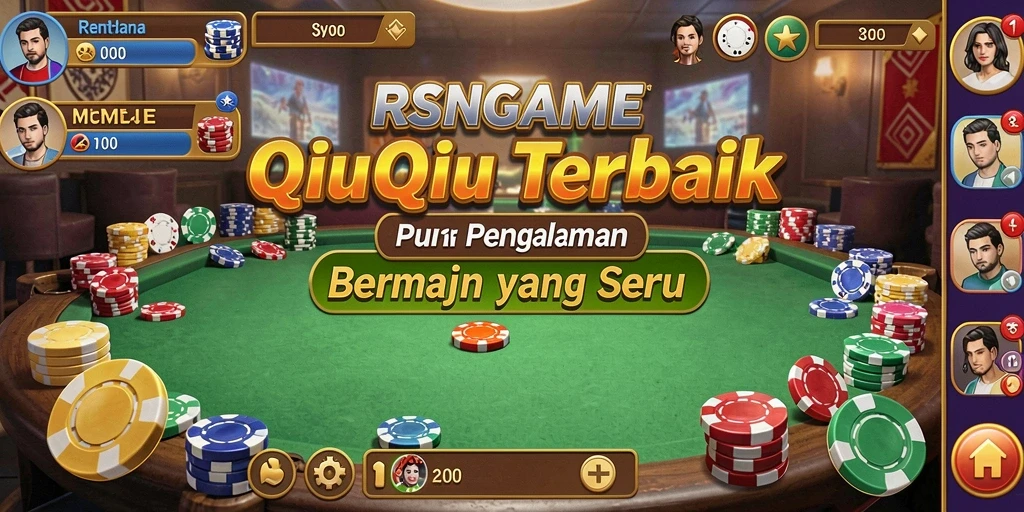 Tampilan gameplay seru RSNGAME dalam permainan QiuQiu.