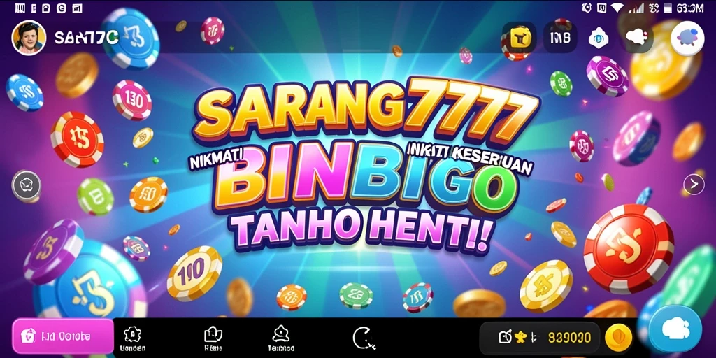 Screenshot gameplay SARANG777 yang menampilkan suasana permainan Bingo yang seru.