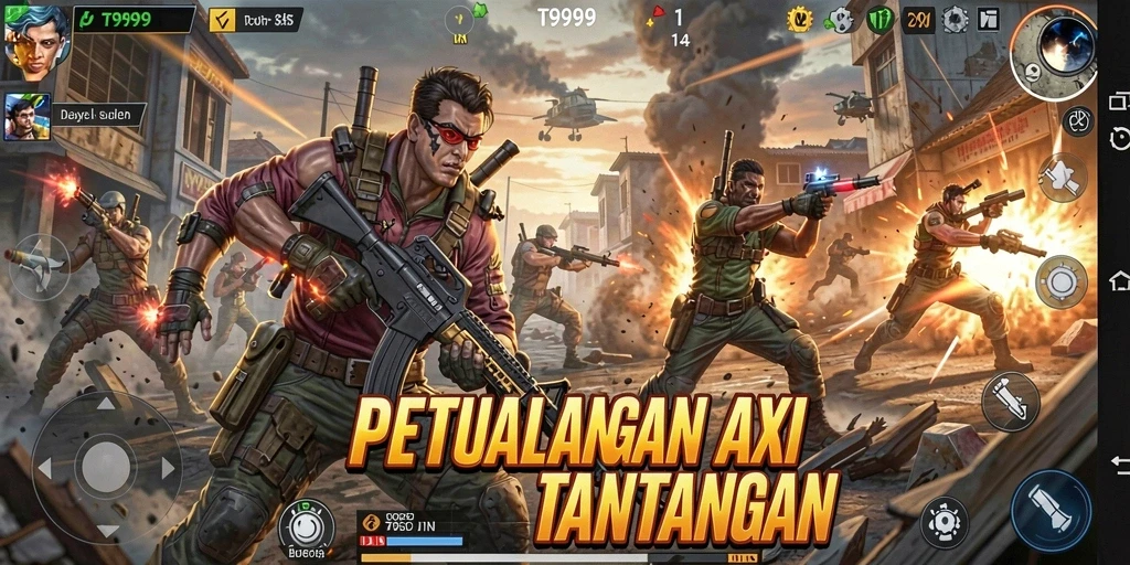 Tampilan gameplay menegangkan di T9999 dengan aksi yang mendebarkan.