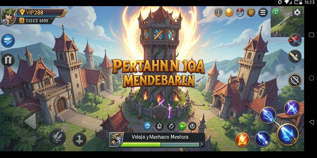 Tampilan gameplay Tower Defense yang menarik dan menantang di <strong>VIP288</strong>.