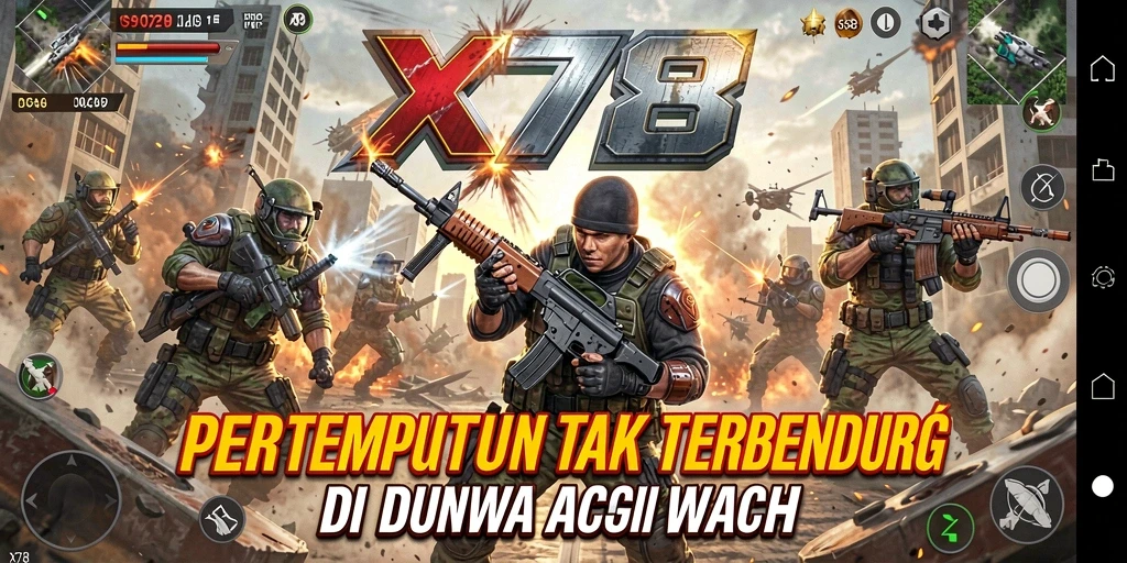 Tampak seru dari gameplay X78 yang penuh aksi.